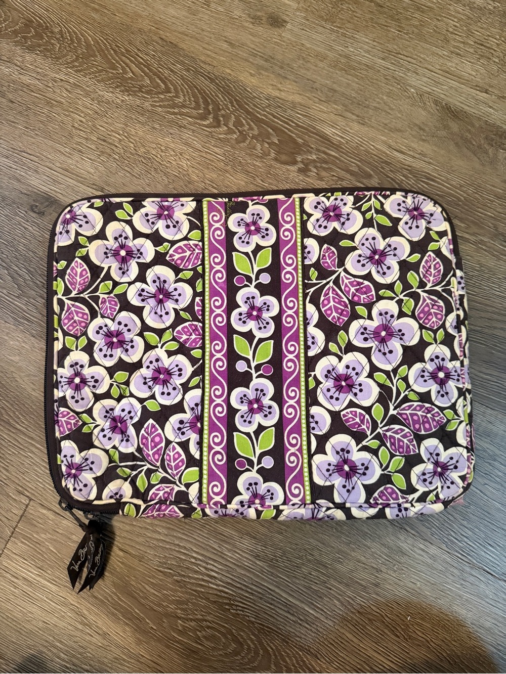 Vera Bradley Zippered Laptop Case Retired Plum Petals